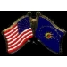 CONCH REPUBLIC KEY WEST FLORIDA FLAG US COMBO FLAG PIN DX
